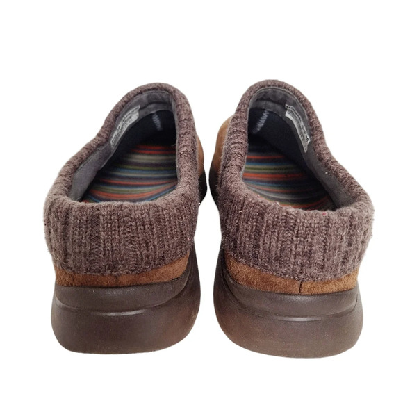 Dansko Women SZ 38/7.5 Eartha Brown Suede Slip-On Comfort Mules Clogs Shoes - Picture 7 of 15